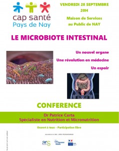 20180928 affiche conférence microbiote Patrice Carta